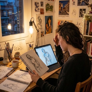 "Mi arte digital queda peor que mis bocetos."